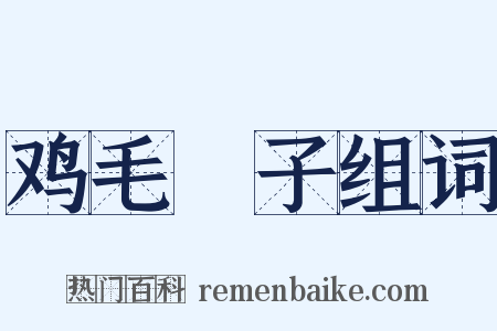 鸡毛撢子组词是什么意思的图片